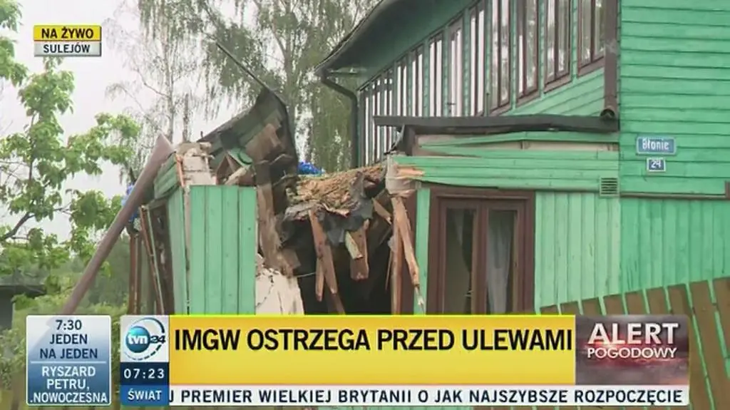 Skutki ulewy w Sulejowie