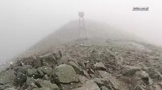 Śnieg z deszczem na Kasprowym Wierchu w poniedziałek