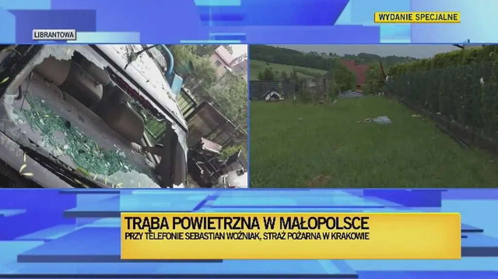 Strażak o sytuacji po przejściu trąby powietrznej 