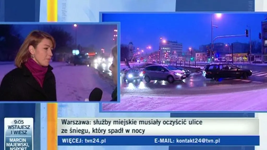 System odśnieżania w Warszawie (TVN24)