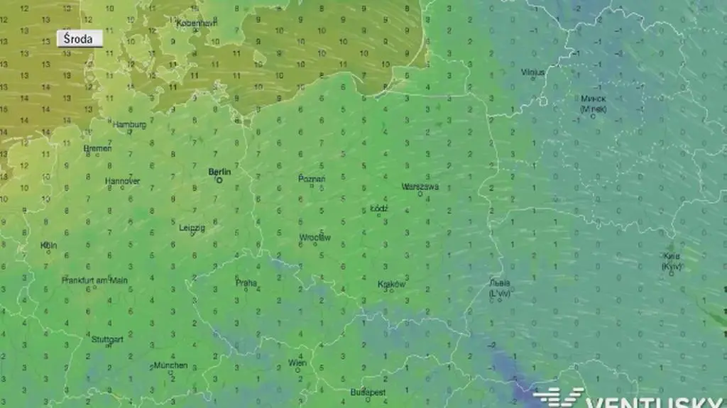 Temperatura prognozowana na najbliższe dni