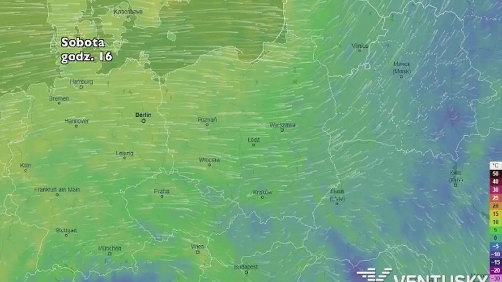 Temperatura w najbliższych dniach (ventusky