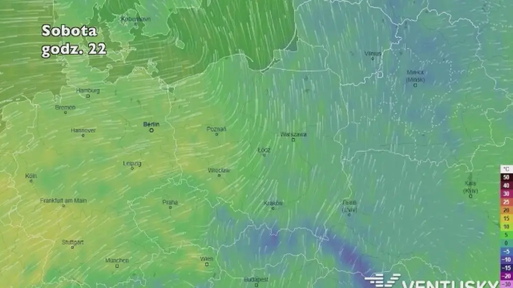 Temperatura w najbliższych dniach (ventusky