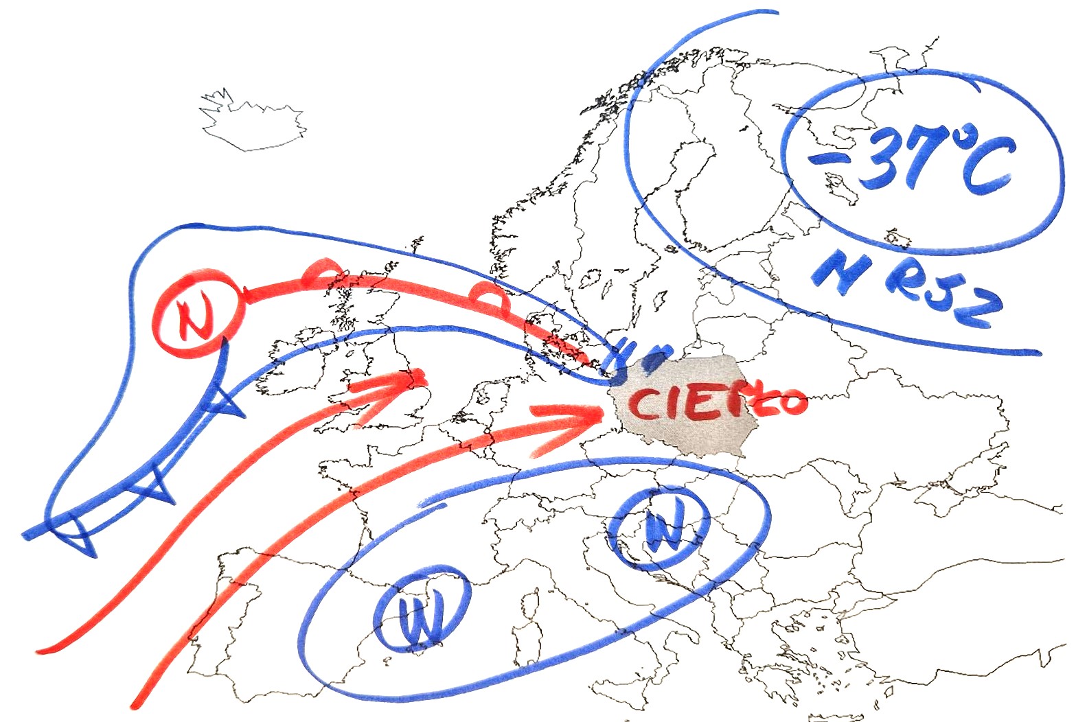 Sytuacja pogodowa nad Europą