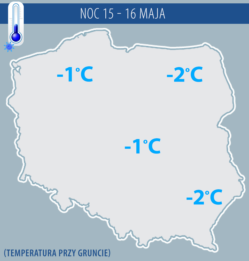 Temperatura w nocy ze środy na czwartek (15/16 maja)