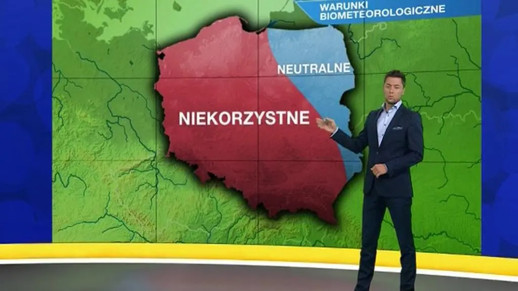 Warunki biometeo na poniedziałek