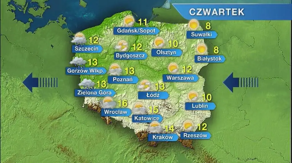 Warunki biometeo w czwartek