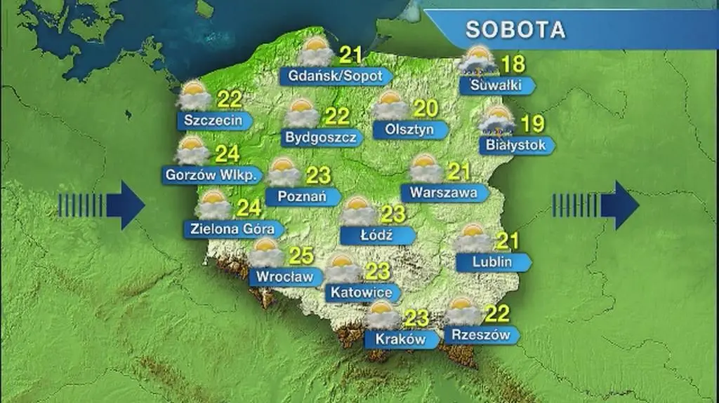 Warunki biometeo w sobotę