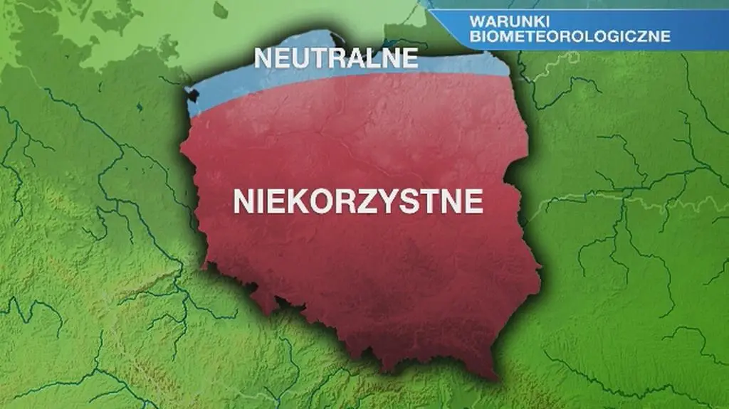 Warunki biometeorologiczne na poniedziałek