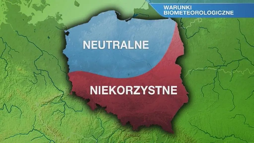 Warunki biometeorologiczne na poniedziałek