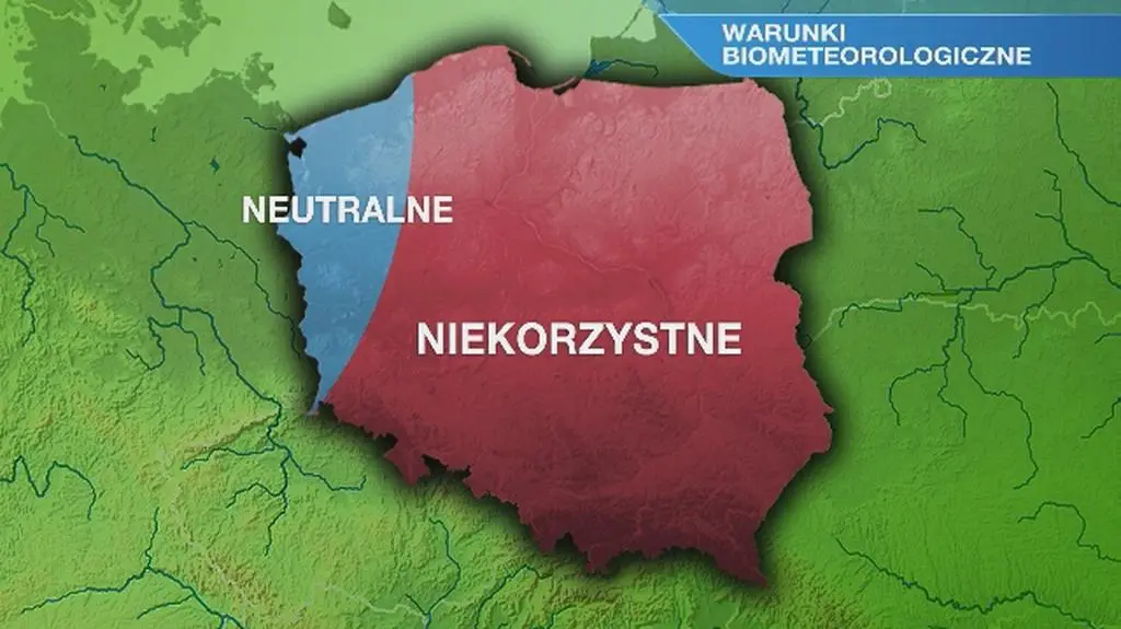 Warunki biometeorologiczne w poniedziałek 20