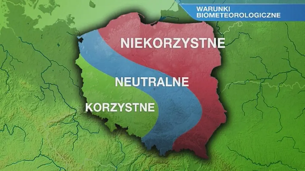 Warunki biometeorologiczne w poniedziałek