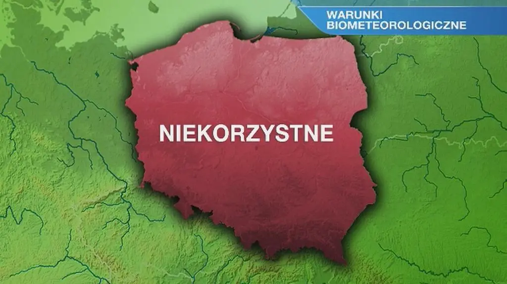 Warunki biometeorologiczne w poniedziałek