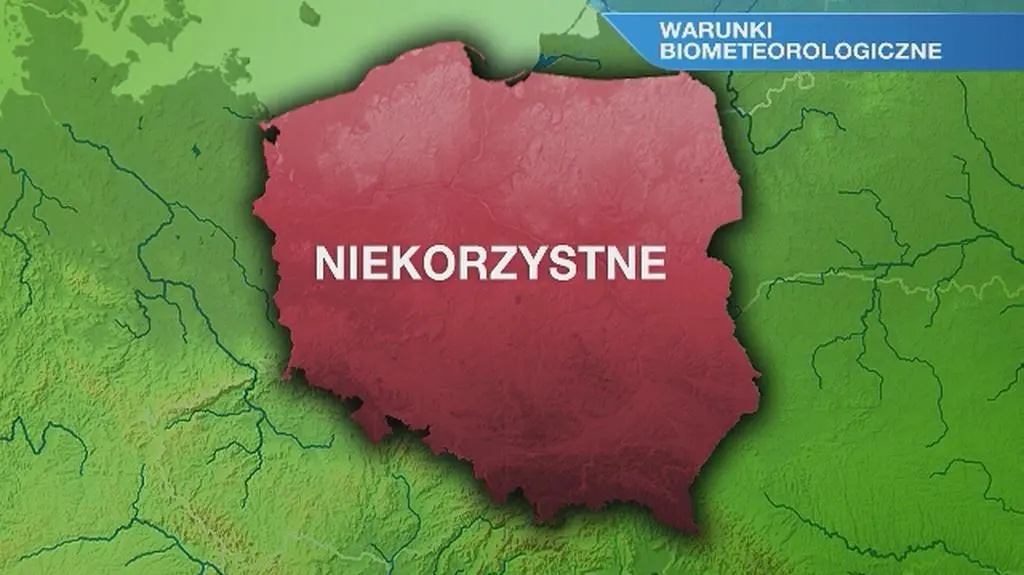 Warunki biometeorologiczne w poniedziałek