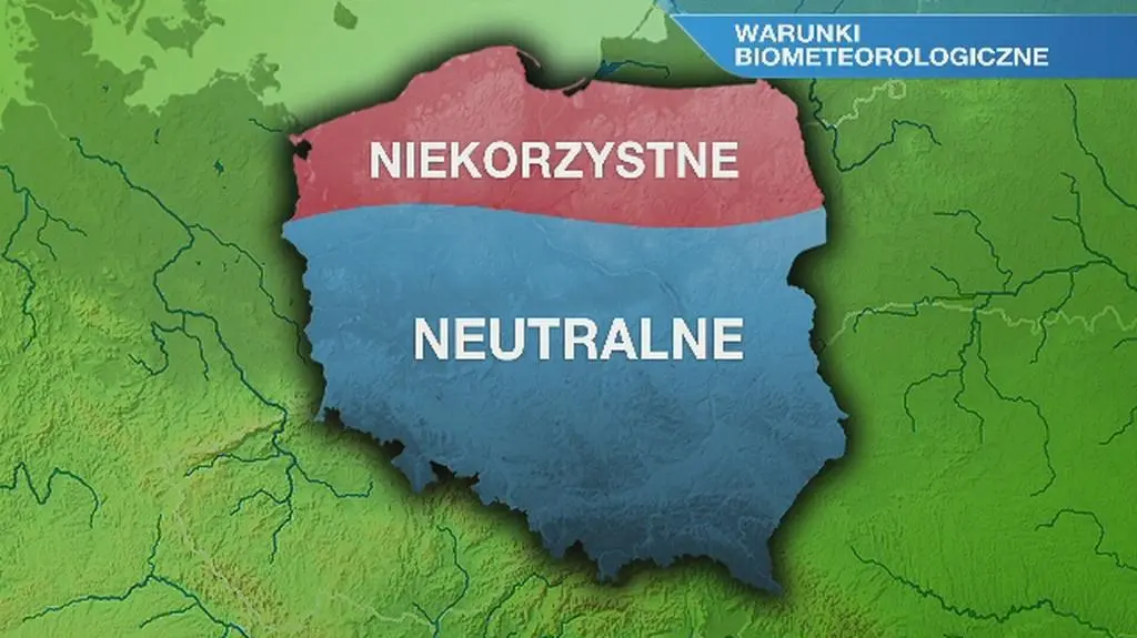 Warunki biometeorologiczne w poniedziałek
