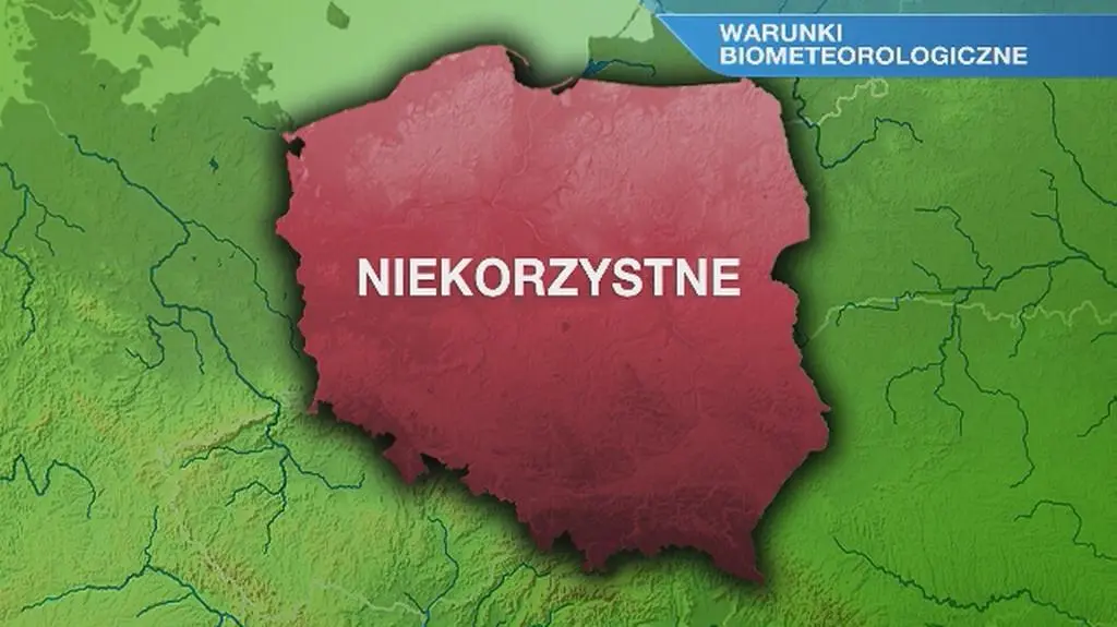 Warunki biometeorologiczne w poniedziałek
