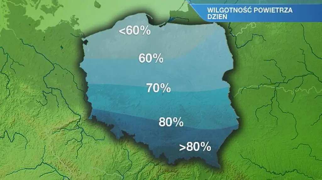 Warunki biometeorologiczne w poniedziałek
