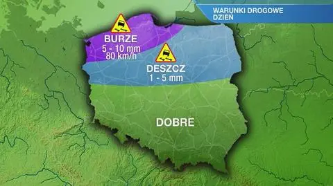 Warunki drogowe na dzień