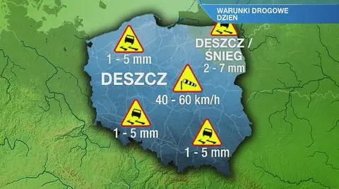 Warunki drogowe na sobotę