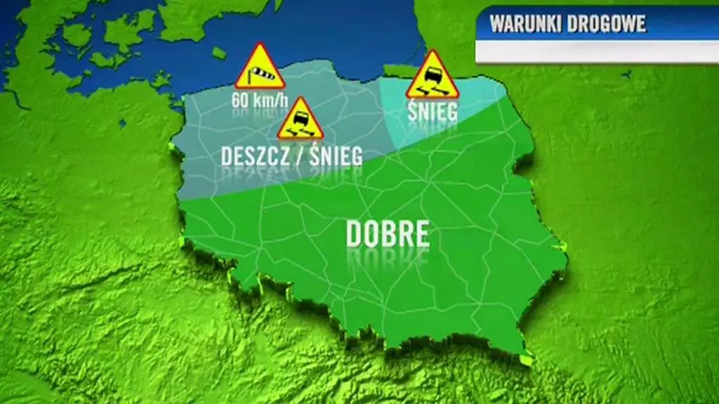 Warunki drogowe w ciągu dnia 19