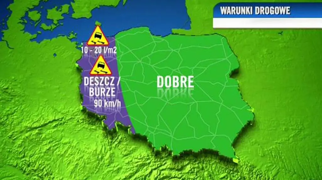 Warunki drogowe w ciągu dnia