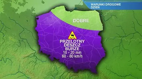 Warunki drogowe w czwartek