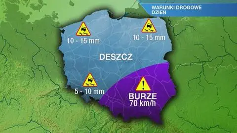 Warunki drogowe w czwartek