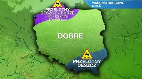 Warunki drogowe w dzień 14