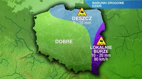 Warunki drogowe w dzień 22