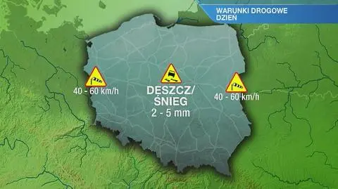 Warunki drogowe w niedzielę