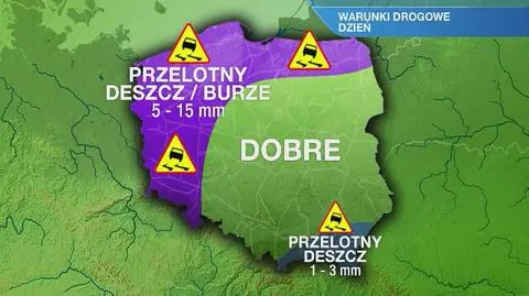 Warunki drogowe w sobotę
