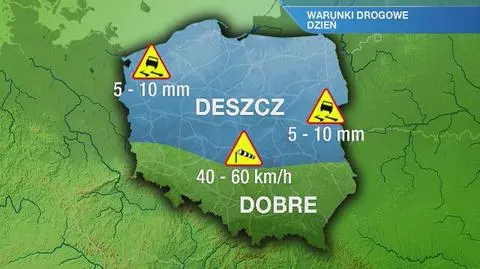Warunki drogowe w sobotę