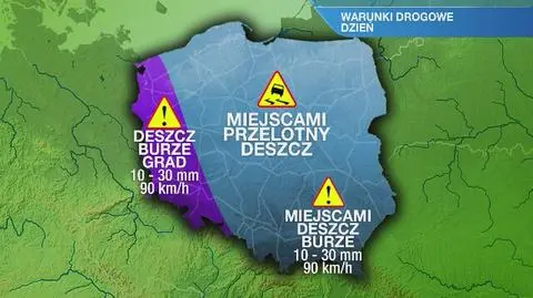 Warunki drogowe w sobotę
