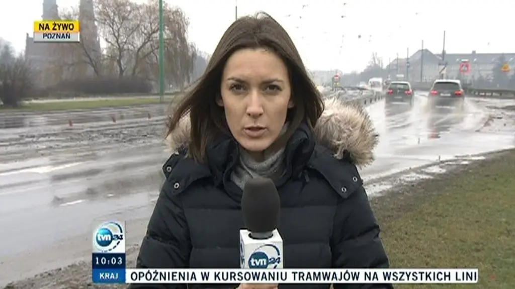 Warunki drogowe w Wielkopolsce (TVN24)