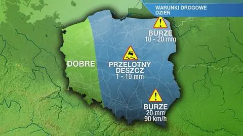 Warunki drogowe we wtorek