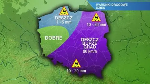 Warunki drogowe we wtorek