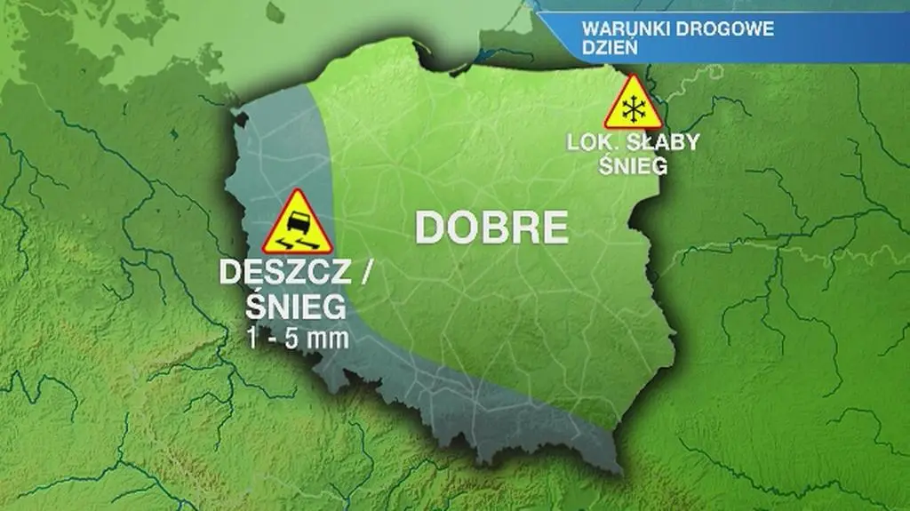 Warunki drogowe we wtorek