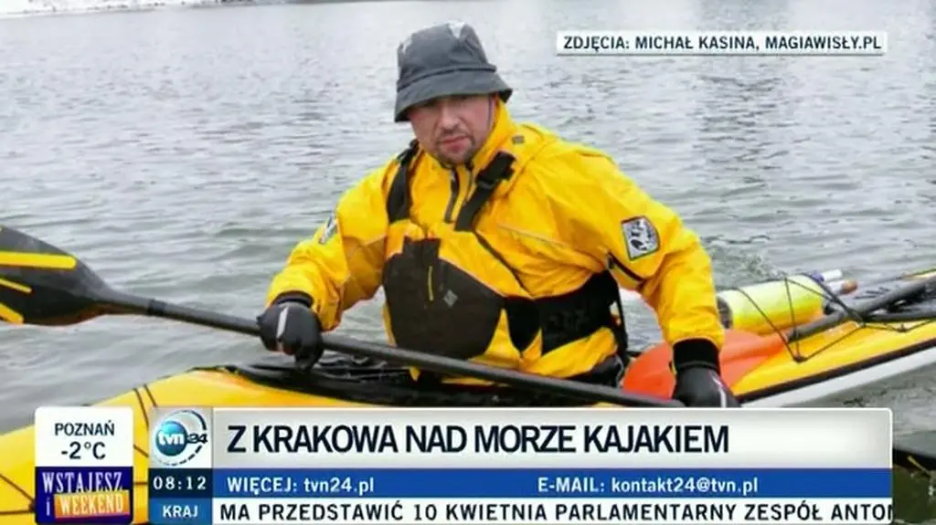 Wywiad z kajakarzem wiozącym "List w butelce" (TVN24)