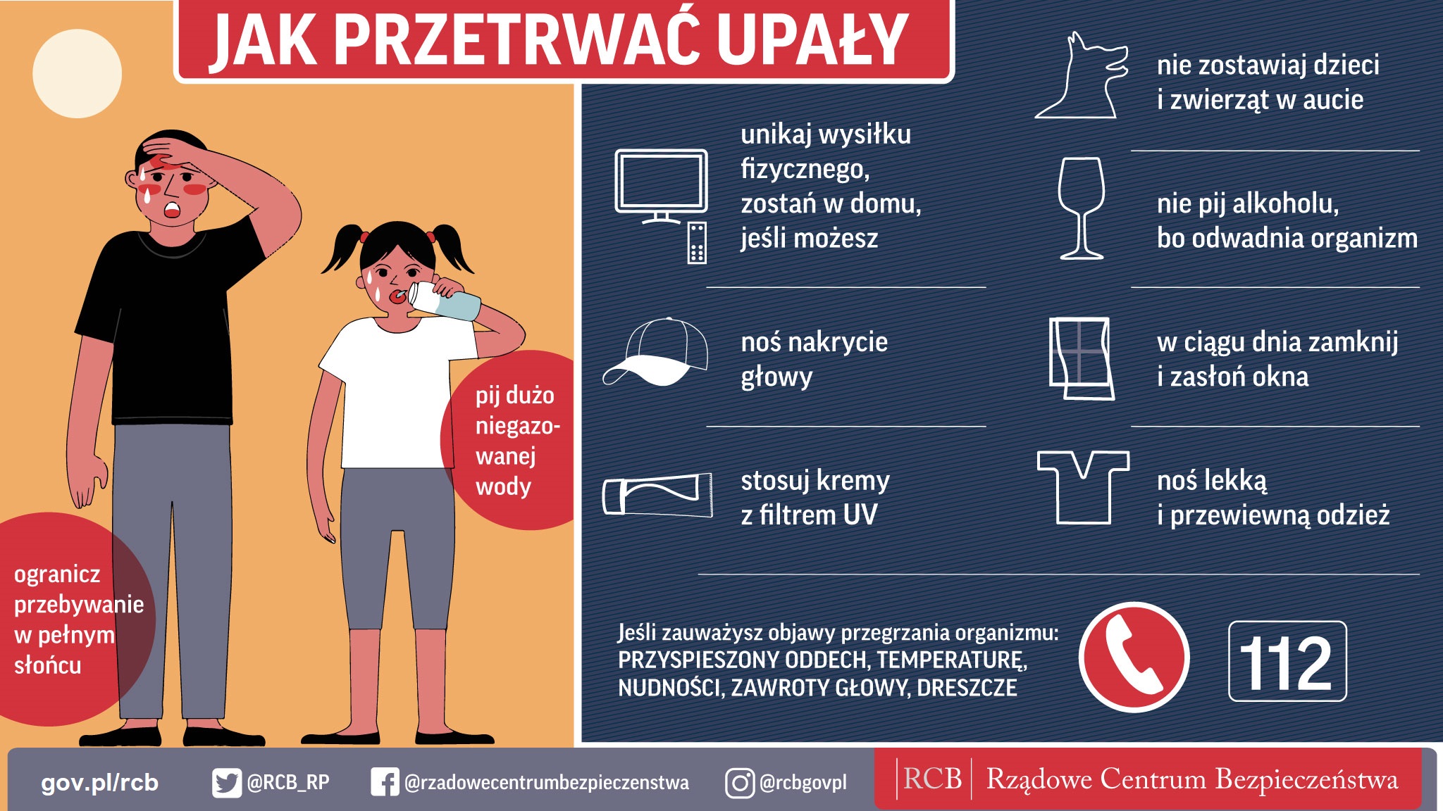 Zasady bezpieczeństwa w czasie upałów