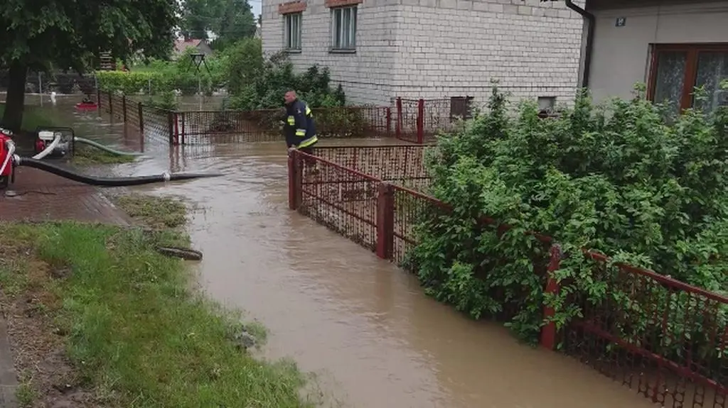 Zalane domy w Osieku