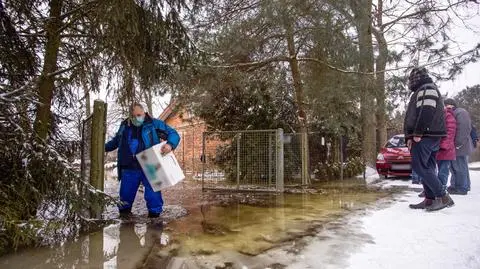Zator na Wiśle w Płocku