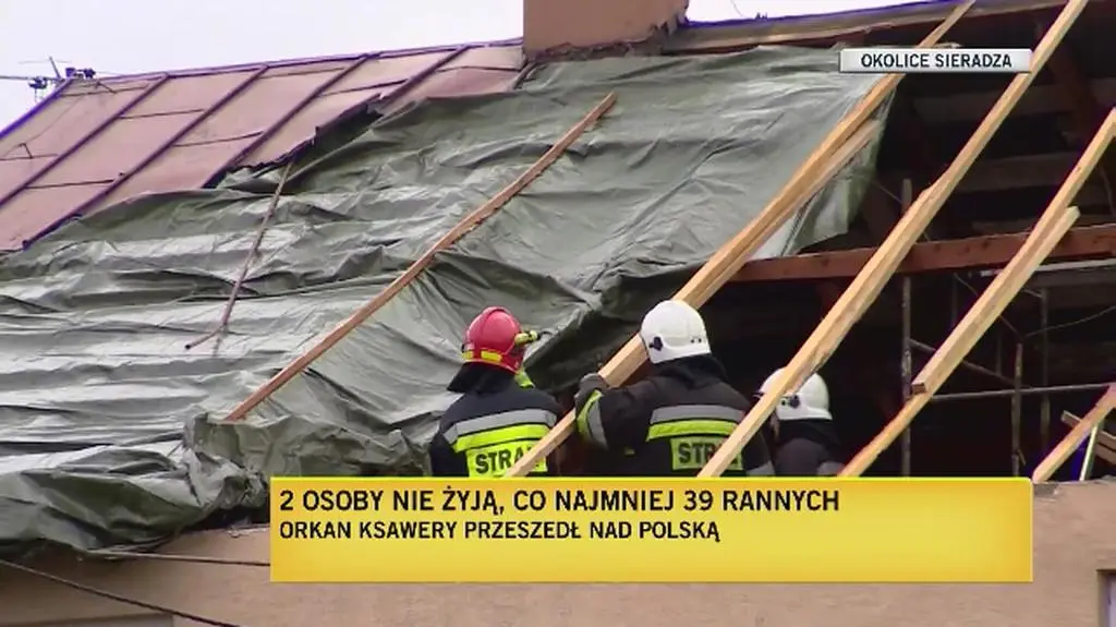 Zerwany dach w Sieradzu