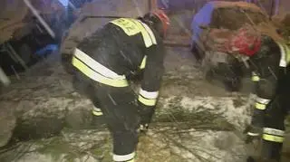 Zima w środku wiosny w województwie śląskim