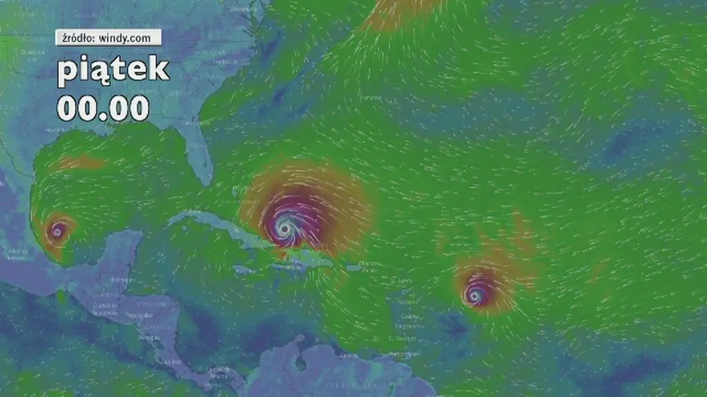 Zobacz trasę huraganu Irma (źródło: windy