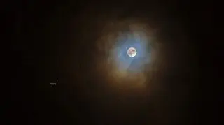 Pełnia Zimnego Księżyca i Mars w opozycji. Chojnice (woj. pomorskie).