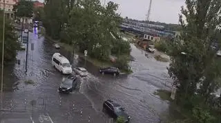 Gradobicie i ulewa w Opolu