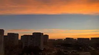 Wschód słońca w Warszawie