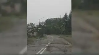 Skutki burzy koło Tarnowa