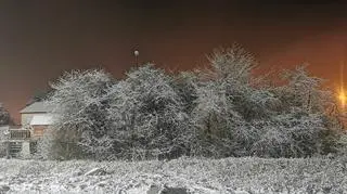 Biała zimowa noc. Dzierżoniów