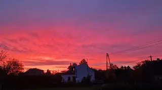 Wschód słońca.  Strzelce pod Oleśnicą